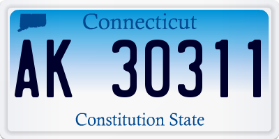 CT license plate AK30311