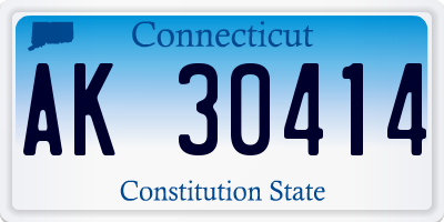 CT license plate AK30414