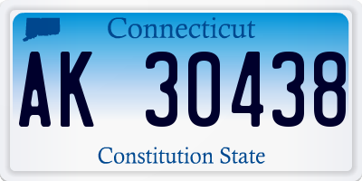 CT license plate AK30438