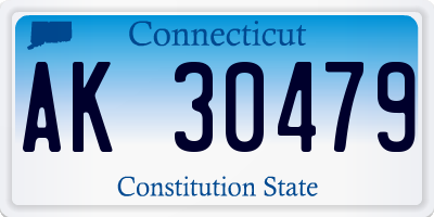 CT license plate AK30479
