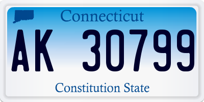 CT license plate AK30799