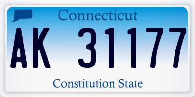 CT license plate AK31177