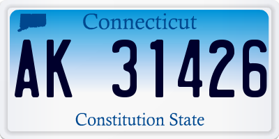 CT license plate AK31426