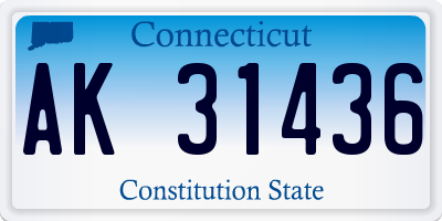 CT license plate AK31436