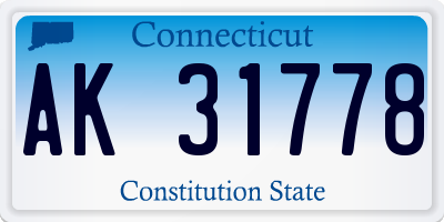 CT license plate AK31778