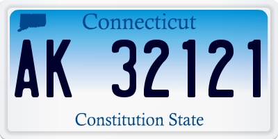CT license plate AK32121