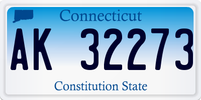 CT license plate AK32273