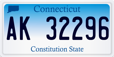 CT license plate AK32296