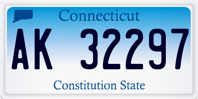 CT license plate AK32297