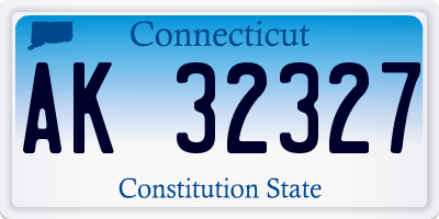 CT license plate AK32327