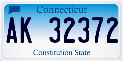 CT license plate AK32372