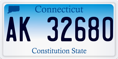 CT license plate AK32680