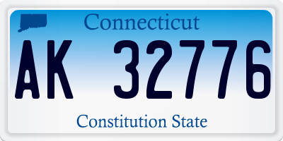 CT license plate AK32776