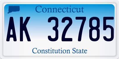 CT license plate AK32785