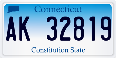 CT license plate AK32819