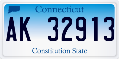 CT license plate AK32913