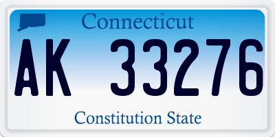 CT license plate AK33276