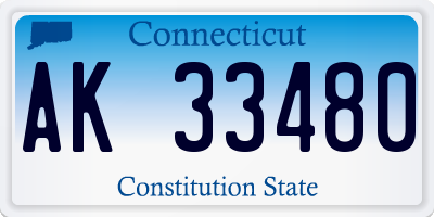 CT license plate AK33480