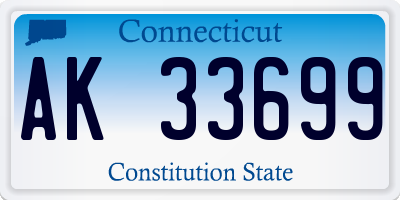 CT license plate AK33699