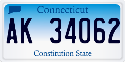 CT license plate AK34062
