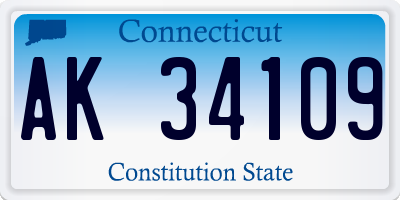 CT license plate AK34109