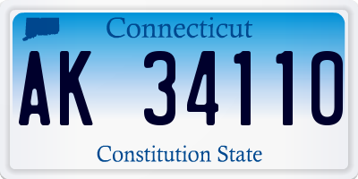 CT license plate AK34110