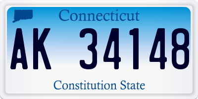 CT license plate AK34148