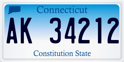 CT license plate AK34212
