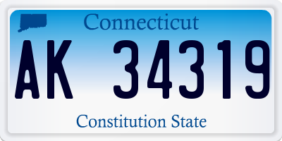 CT license plate AK34319