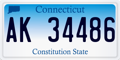 CT license plate AK34486