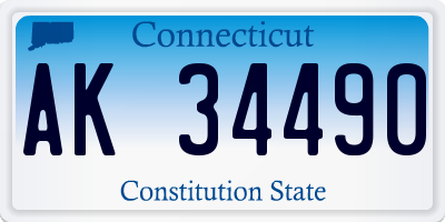 CT license plate AK34490