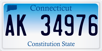 CT license plate AK34976