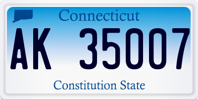 CT license plate AK35007