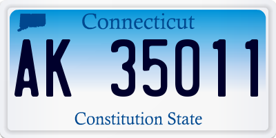 CT license plate AK35011