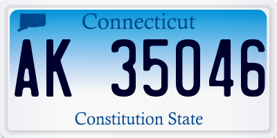 CT license plate AK35046