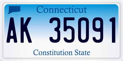 CT license plate AK35091