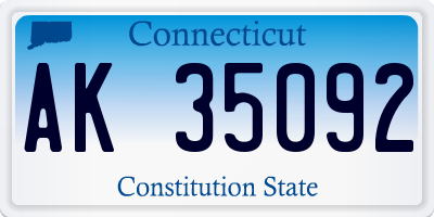 CT license plate AK35092