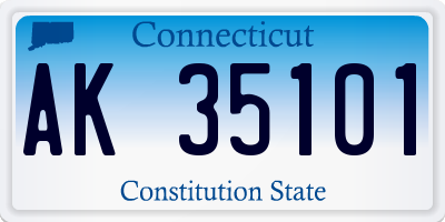 CT license plate AK35101