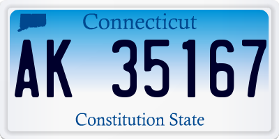 CT license plate AK35167