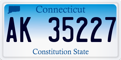 CT license plate AK35227