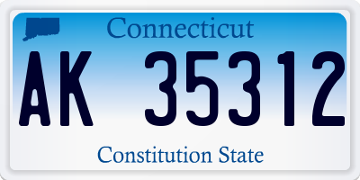 CT license plate AK35312