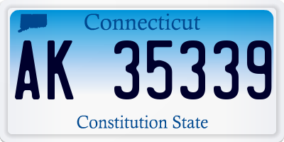 CT license plate AK35339
