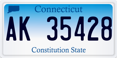 CT license plate AK35428