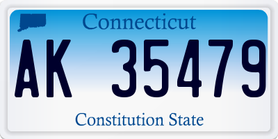 CT license plate AK35479