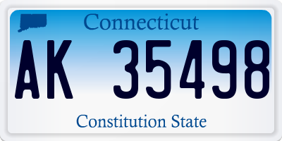 CT license plate AK35498