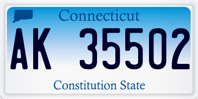 CT license plate AK35502