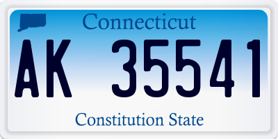 CT license plate AK35541