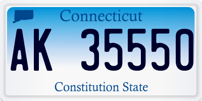 CT license plate AK35550