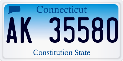 CT license plate AK35580