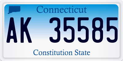 CT license plate AK35585